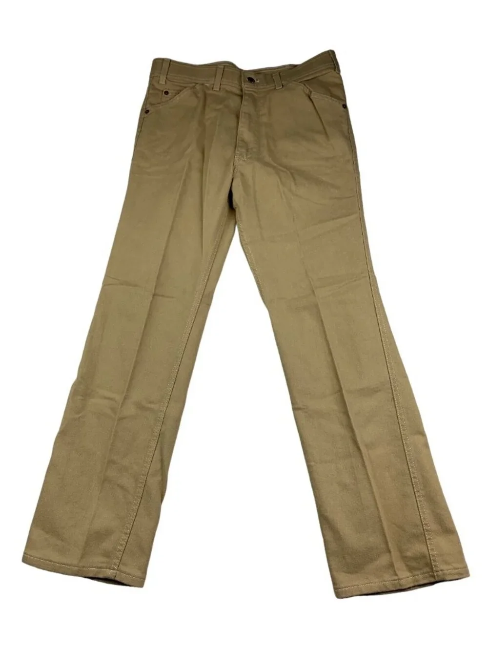 VTG Levi's Men’s White Tab Straight Leg 5-Pocket Jeans/Pants Khaki/Tan • 34x30